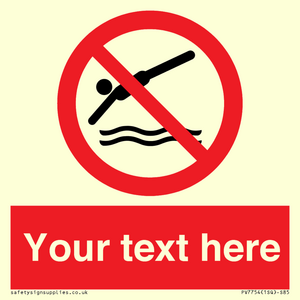 Custom prohibition no diving